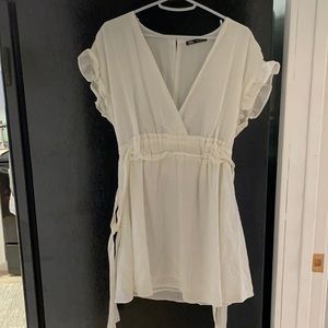 White Zara baby doll dress